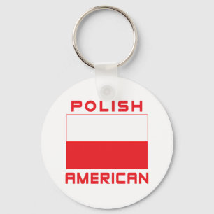 Polsk amerikansk Flagga Nyckelring