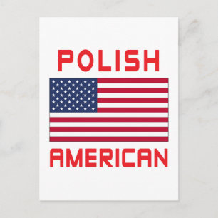 Polsk amerikansk Flagga Vykort