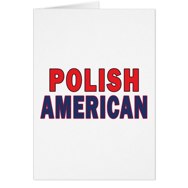 Polsk amerikansk hälsningskort (Framsidan)
