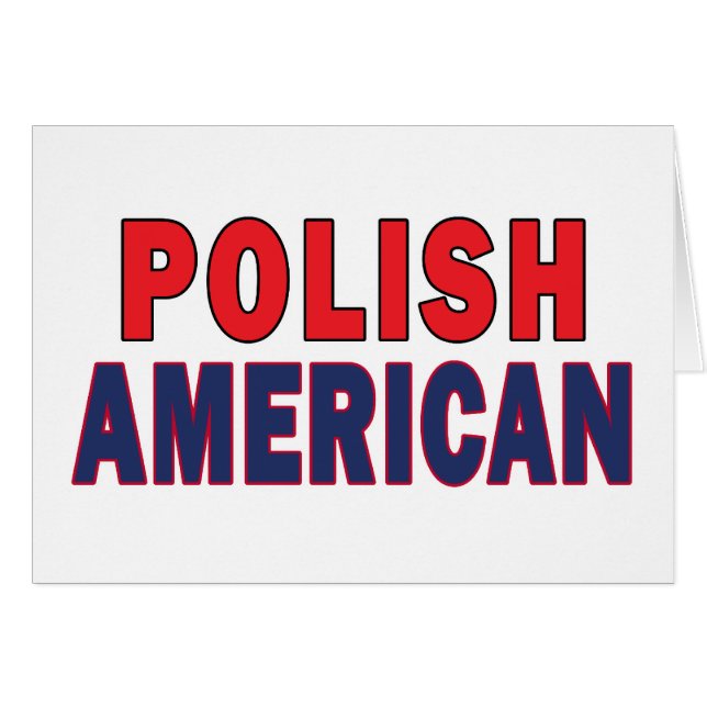 Polsk amerikansk hälsningskort (Framsidan Horizontal)