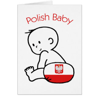 Polsk baby hälsningskort