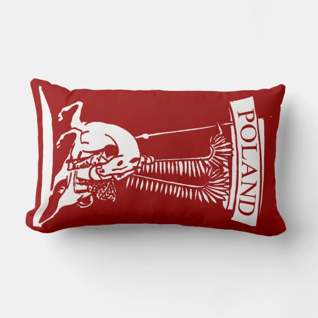 Polsk bevingad Hussar för vintage Lumbarkudde (Framsida)