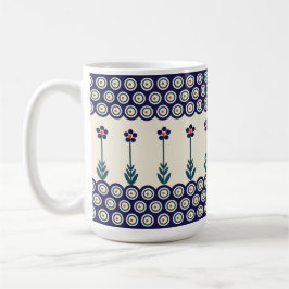 Polsk design av traditionell keramik kaffemugg