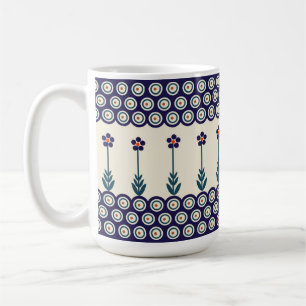 Polsk design av traditionell keramik kaffemugg