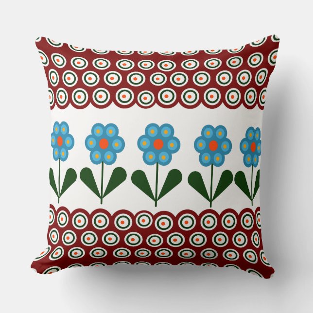 Polsk design av traditionell keramik kudde (Framsida)