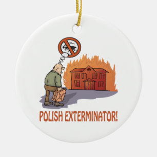Polsk desinfektör julgransprydnad keramik