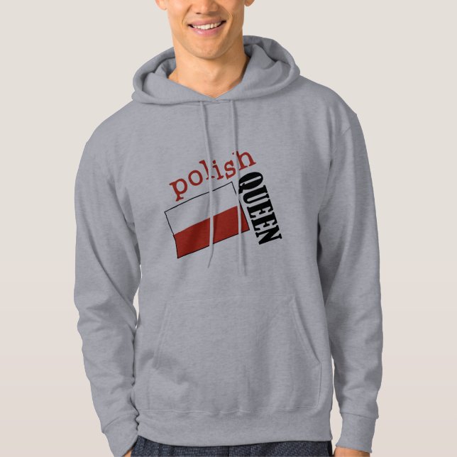 Polsk drottning sweatshirt med luva (Framsida)