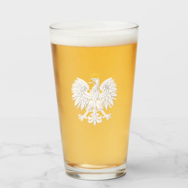Polsk Eagle Drinking Glass Glaskopp (Framsida fylld)