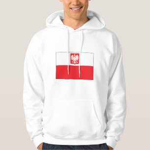 Polsk Falcon Flagga Hoodie