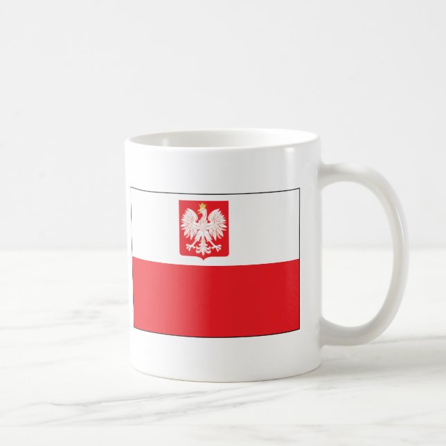 Polsk Falcon Flagga Kaffemugg (Höger)