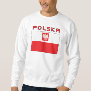 Polsk falkflagga med Polska Lång Ärmad Tröja