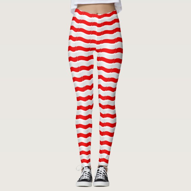 Polsk flagg Leggings (Framsida)