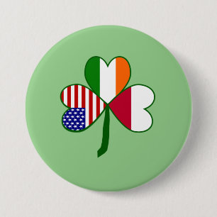 Polsk flagg Shamrock Knapp