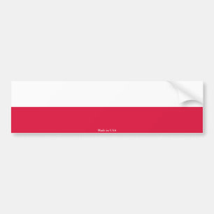 Polsk Flagga Bumper Sticker Bildekal