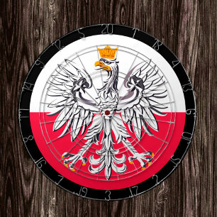 Polsk Flagga Dartboard och darts / speltavla Darttavla