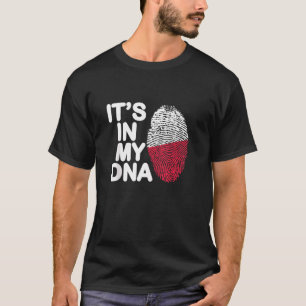 Polsk Flagga Det är i mitt DNA Polen polskt T Shirt