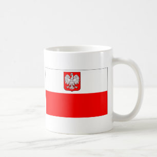 Polsk flagga med örnen kaffemugg