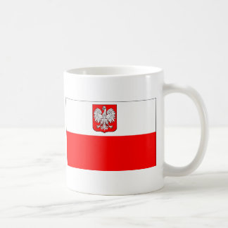 Polsk flagga med örnen kaffemugg
