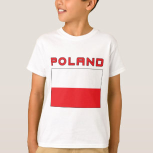 Polsk flagga med Polen Tee Shirt