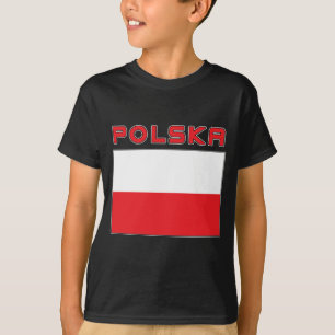 Polsk flagga med Polska T Shirt