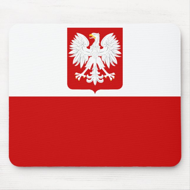 Polsk flagga Mousepad Musmatta (Framsidan)
