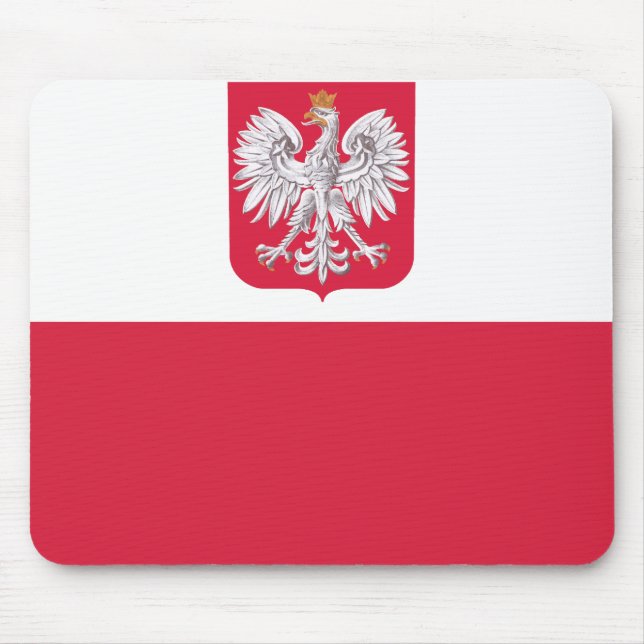 Polsk flagga musmatta (Framsidan)
