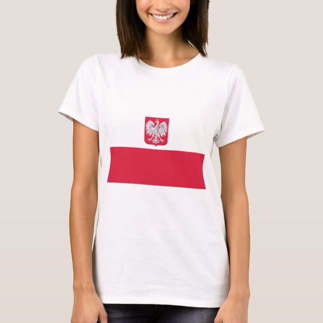 Polsk flagga t shirt (Framsida)