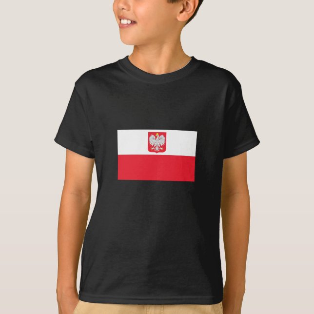 Polsk flagga t-shirt (Framsida)