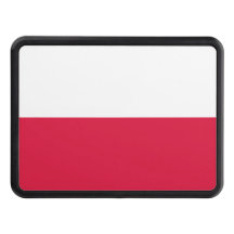 Polsk Flagga Trailer Hitch Cover