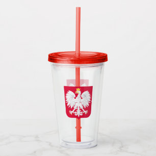 Polsk Flagga Tumbler Take Away Mugg