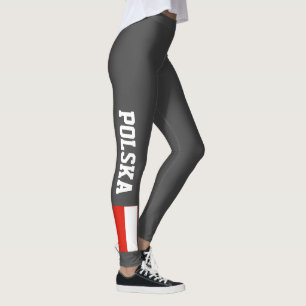 Polsk flaggadamasker för sportkonditionyoga leggings