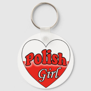 Polsk flicka nyckelring