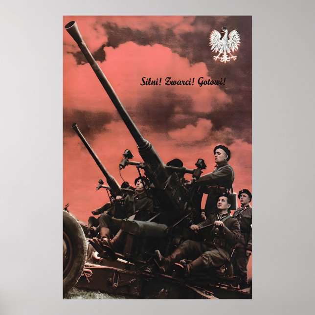 Polsk flygvapen WWII-propagandaposter Stark Poster (Framsidan)