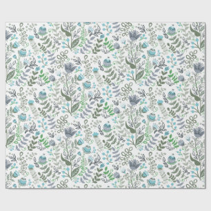 Polsk folkart Whimsical Flower Mönster Presentpapper