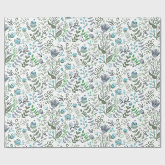 Polsk folkart Whimsical Flower Mönster Presentpapper