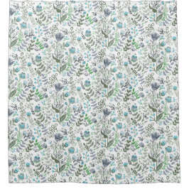 Polsk folkart Whimsical Flower Shower Curtain