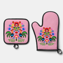 Polsk folkkonst - blommigt embroidery mönster