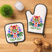 Polsk folkkonst - blommigt embroidery mönster