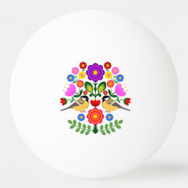 Polsk folkkonst - blommigt embroidery mönster pingisboll