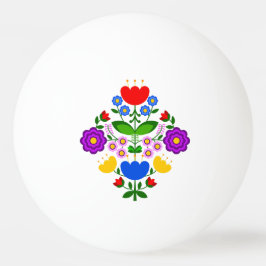 Polsk folkkonst - blommigt embroidery mönster pingisboll