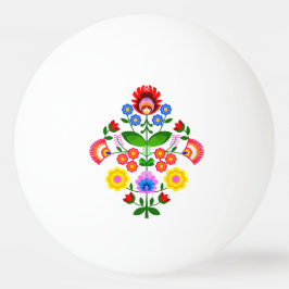 Polsk folkkonst - blommigt embroidery mönster pingisboll