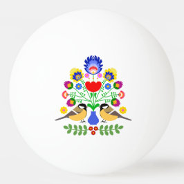 Polsk folkkonst - blommigt embroidery mönster pingisboll