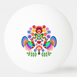 Polsk folkkonst - blommigt embroidery mönster pingisboll