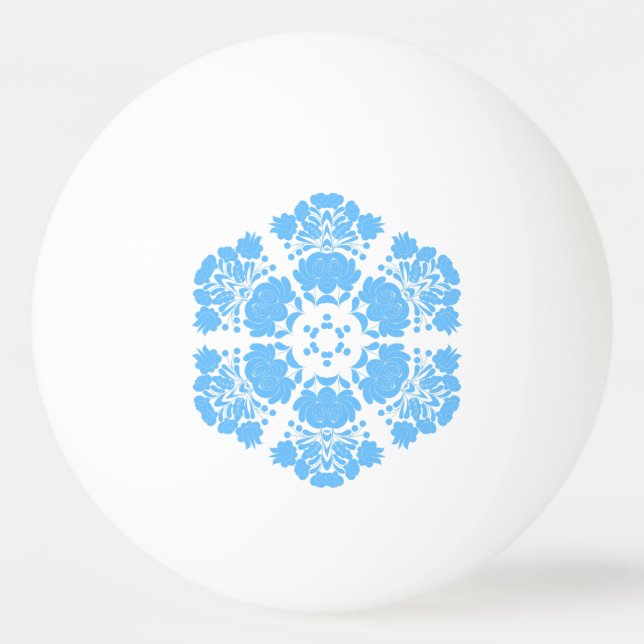 Polsk folkkonst - blommigt embroidery mönster pingisboll (Framsidan)