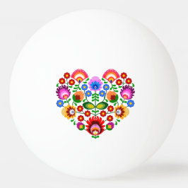 Polsk folkkonst - blommigt embroidery mönster pingisboll