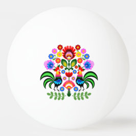 Polsk folkkonst - blommigt embroidery mönster pingisboll