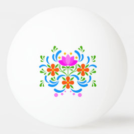 Polsk folkkonst - blommigt embroidery mönster pingisboll