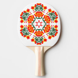 Polsk folkkonst - blommigt embroidery mönster pingisracket
