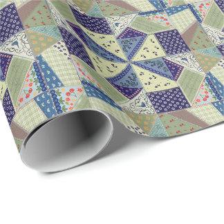 Polsk folkkonst - lapptäcke - handstickad look presentpapper