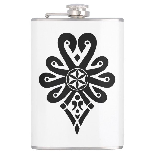 Polsk folkkonst - Parzenica Vinyl Wrapped Flask Fickplunta (Framsidan)